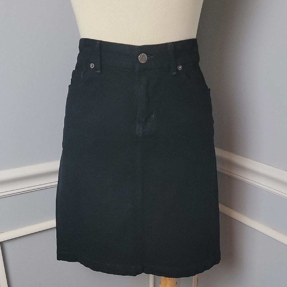 CITIZENS OF HUMANITY Black Stretch‎ Knee Length Casual Going Out Jean Skirt 29